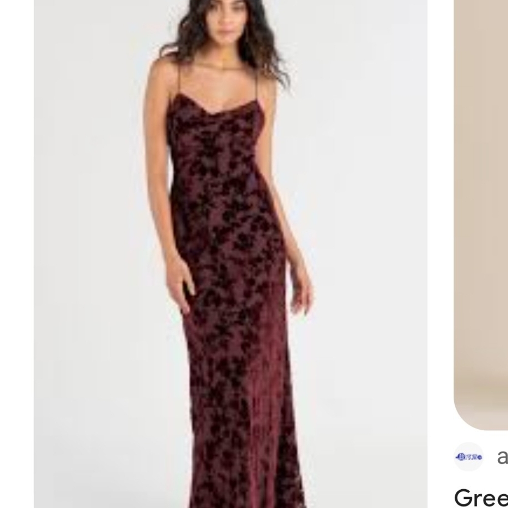 Chic Maroon Floral Maxi Dress